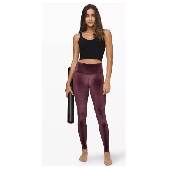 Lululemon | Wunder Lounge High Rise Velvet Legging In Garnet | XXS (2) - Picture 1 of 9